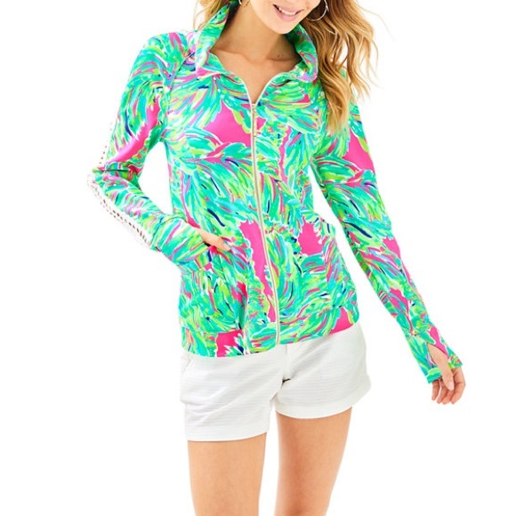 Lilly Pulitzer Jackets & Blazers - Raz Berry Shady Lady Brigantine Zip Up